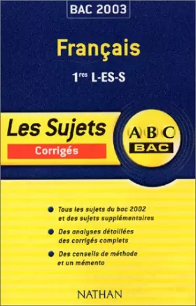 Couverture du produit · Français, 1ères L - ES - S