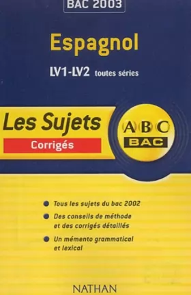 Couverture du produit · ABC Bac : Espagnol LV1 - LV2, toutes séries