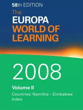 Couverture du produit · The Europa World of Learning 2008 (2)