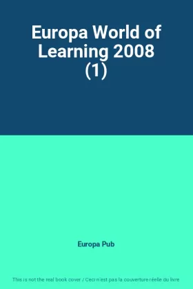 Couverture du produit · Europa World of Learning 2008 (1)