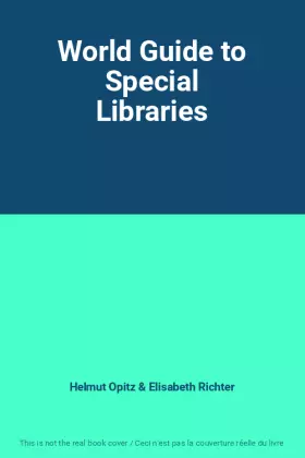 Couverture du produit · World Guide to Special Libraries