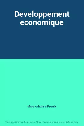 Couverture du produit · Developpement economique