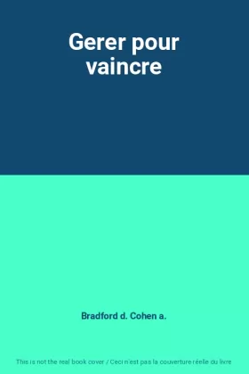 Couverture du produit · Gerer pour vaincre
