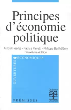 Couverture du produit · Principes d'économie politique, 2e édition