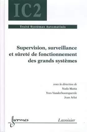 Couverture du produit · Supervision, surveillance et sûreté de fonctionnement des grands systèmes