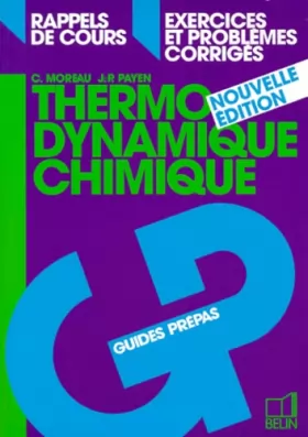 Couverture du produit · Thermodynamique chimique, nouvelle édition