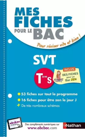 Couverture du produit · Mes fiches pour le BAC Sciences et Vie de la Terre Term S spécifique et spécialité