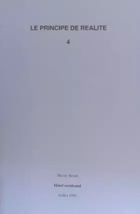 Couverture du produit · Henry Bond: Hotel Occidental (Villa Arson: Le principle de réalité)