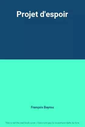 Couverture du produit · Projet d'espoir