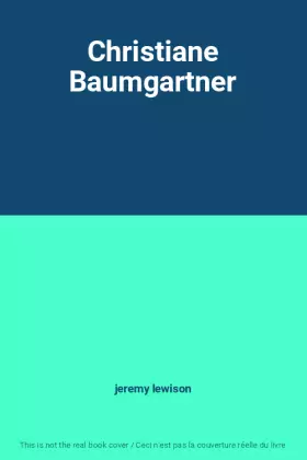 Couverture du produit · Christiane Baumgartner
