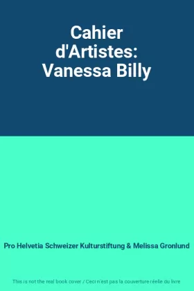 Couverture du produit · Cahier d'Artistes: Vanessa Billy