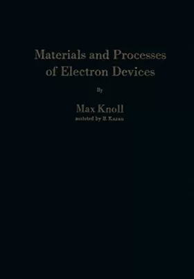 Couverture du produit · Materials and Processes of Electron Devices