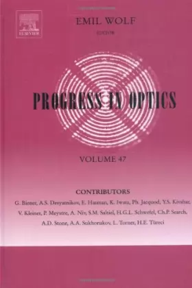 Couverture du produit · Progress in Optics