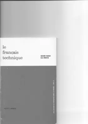 Couverture du produit · Le français technique