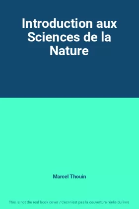 Couverture du produit · Introduction aux Sciences de la Nature