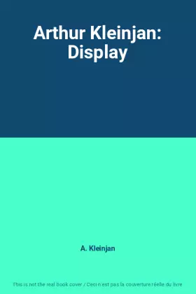 Couverture du produit · Arthur Kleinjan: Display