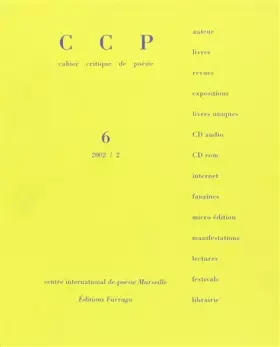 Couverture du produit · Revue cahier critique de poesie N°6