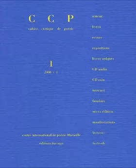 Couverture du produit · Cahier critique de poesie N°1 (fevrier 2001)