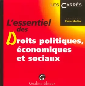 Couverture du produit · L'essentiel des droits politiques, économiques et sociaux