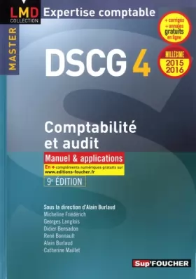 Couverture du produit · DSCG 4 - Comptabilité et audit 2015-2016 - Manuel & applications - 8e édition