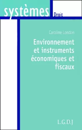 Couverture du produit · Environnement et instruments économiques et fiscaux