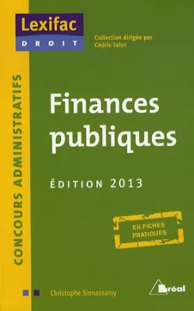 Couverture du produit · Finances publiques édition 2013