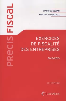 Couverture du produit · Exercice de fiscalité des entreprises 2012/2013