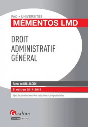 Couverture du produit · Droit administratif général 2014-2015, 2ème Ed