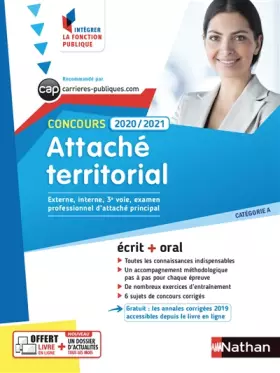 Couverture du produit · Concours Attaché territorial 2020/2021 - N° 40 - Catégorie A (Intégrer la fonction publique) - 2020