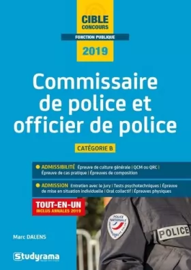Couverture du produit · Commissaire de police et officier de police 2019