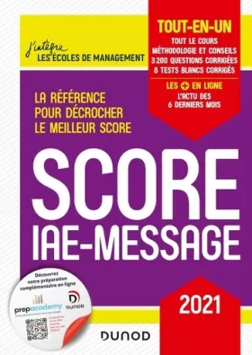 Couverture du produit · Score IAE-Message - 2021 - Tout-en-un: Tout-en-un (2021)