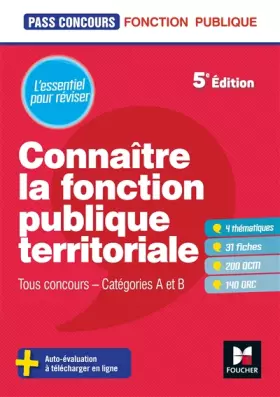 Couverture du produit · Pass'Concours - Connaître la Fonction publique territoriale cat. A et B - Révision et entrainement