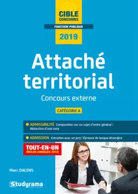 Couverture du produit · Attaché territorial - Concours externe 2019: concours Externe catégorie A