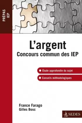 Couverture du produit · L'argent - Concours commun des IEP