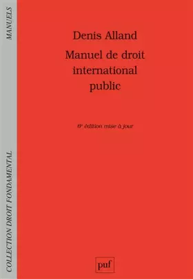 Couverture du produit · Manuel de droit international public