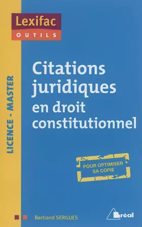 Couverture du produit · Citations juridiques en droit constitutionnel