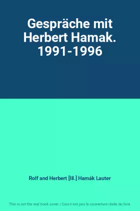 Couverture du produit · Gespräche mit Herbert Hamak. 1991-1996