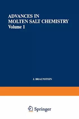 Couverture du produit · Advances in Molten Salt Chemistry: Volume 1