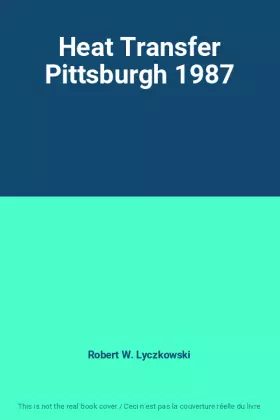 Couverture du produit · Heat Transfer Pittsburgh 1987