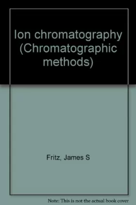 Couverture du produit · Ion chromatography (Chromatographic methods)