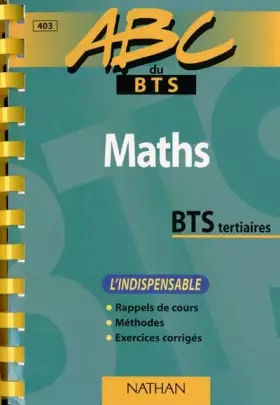 Couverture du produit · ABC du BTS, mathématiques tertiaire