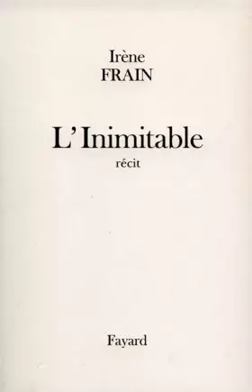 Couverture du produit · L'Inimitable : Récit