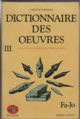 Couverture du produit · Dictionnaire des oeuvres : Tome 3