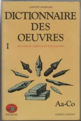 Couverture du produit · Dictionnaire des oeuvres : Tome 1