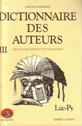 Couverture du produit · Dictionnaire des auteurs : Tome 3