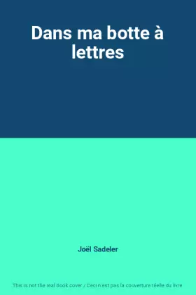 Couverture du produit · Dans ma botte à lettres
