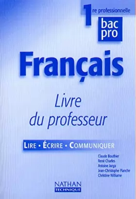 Couverture du produit · Français, 1re pro, 2000. Professeur