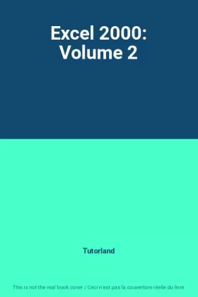Couverture du produit · Excel 2000: Volume 2