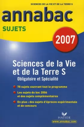 Couverture du produit · Sciences de la vie et de la Terre S : Sujets 2007