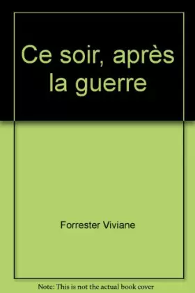 Couverture du produit · Ce soir, après la guerre